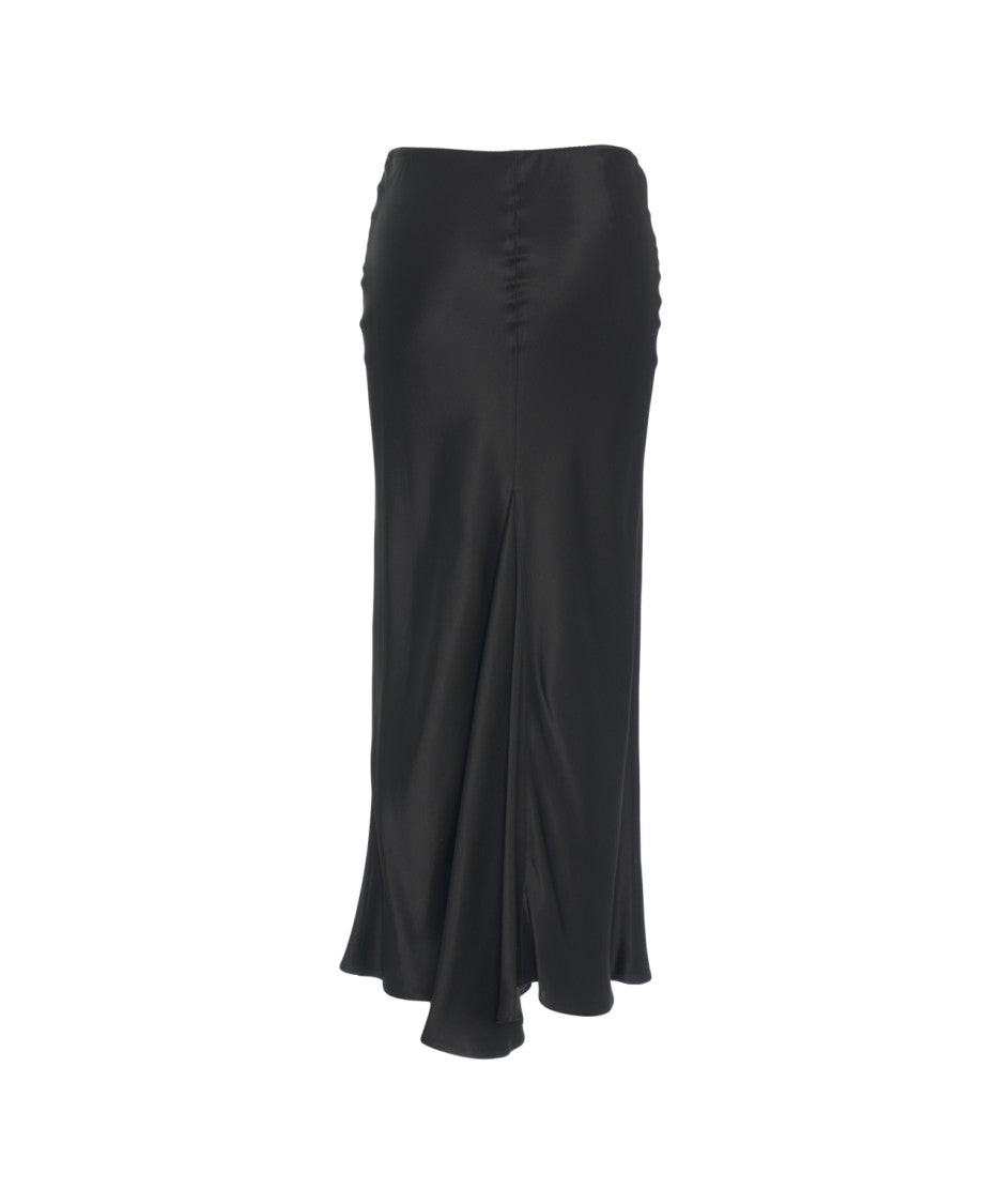 Pinko Fluid Silhouette Black Maxi Skirt
