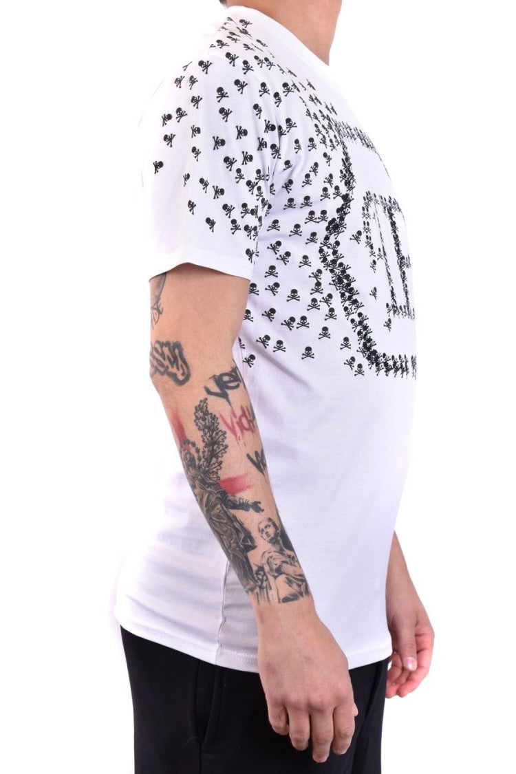 Philipp Plein White Skull Print T-Shirt