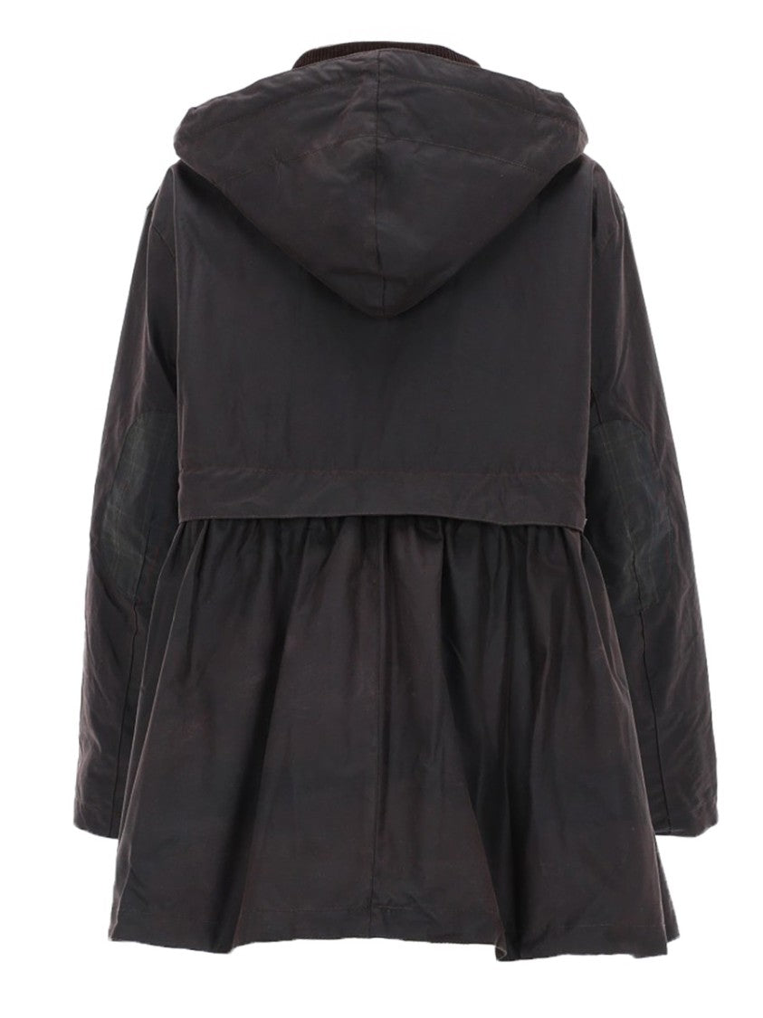 Barbour X Ganni Neutral Barbour X Ganni Waxed Cotton Coat