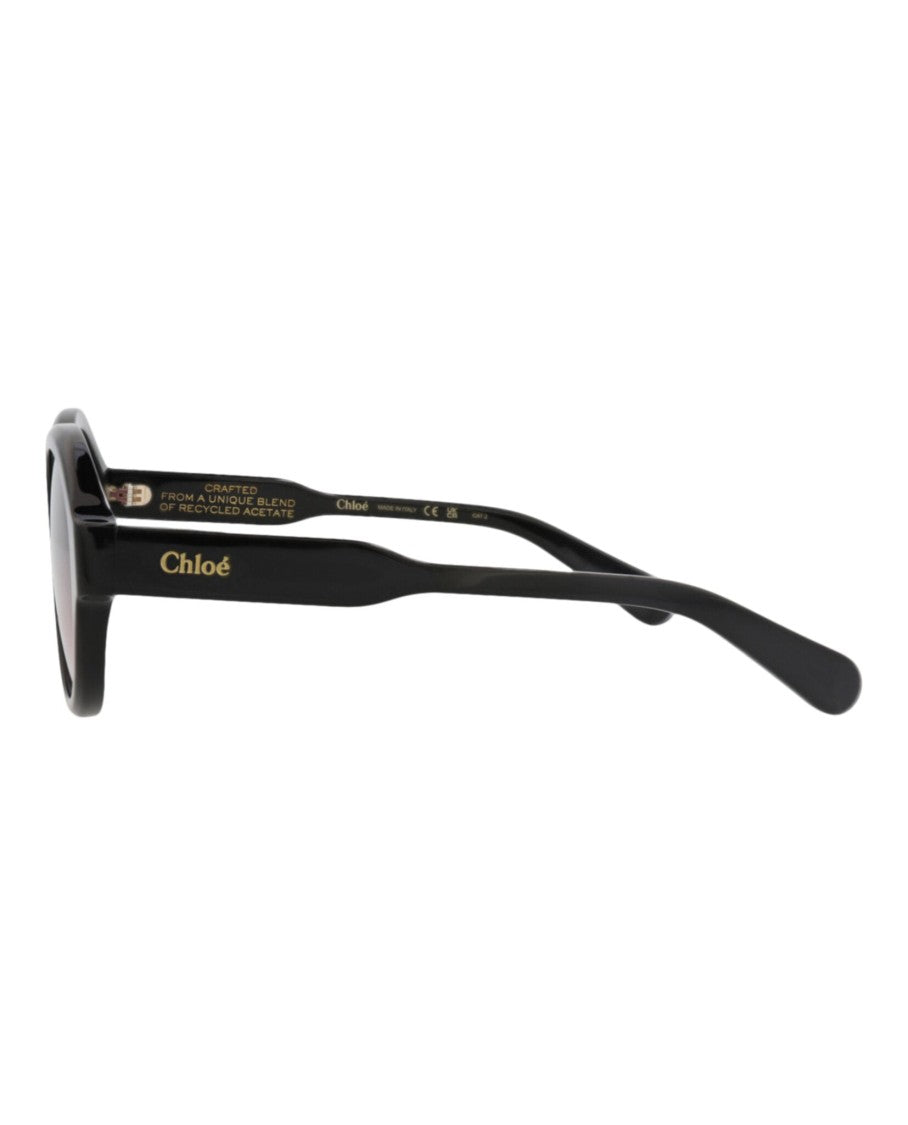 Chloé Round-Frame Gradient Lens Sunglasses In Recycled Acetate