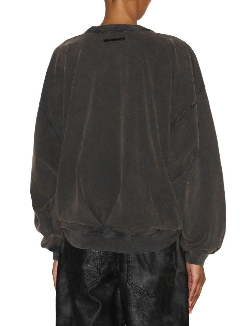 Isabel Marant Étoile Relaxed Fit Grey Cotton Knit Sweatshirt