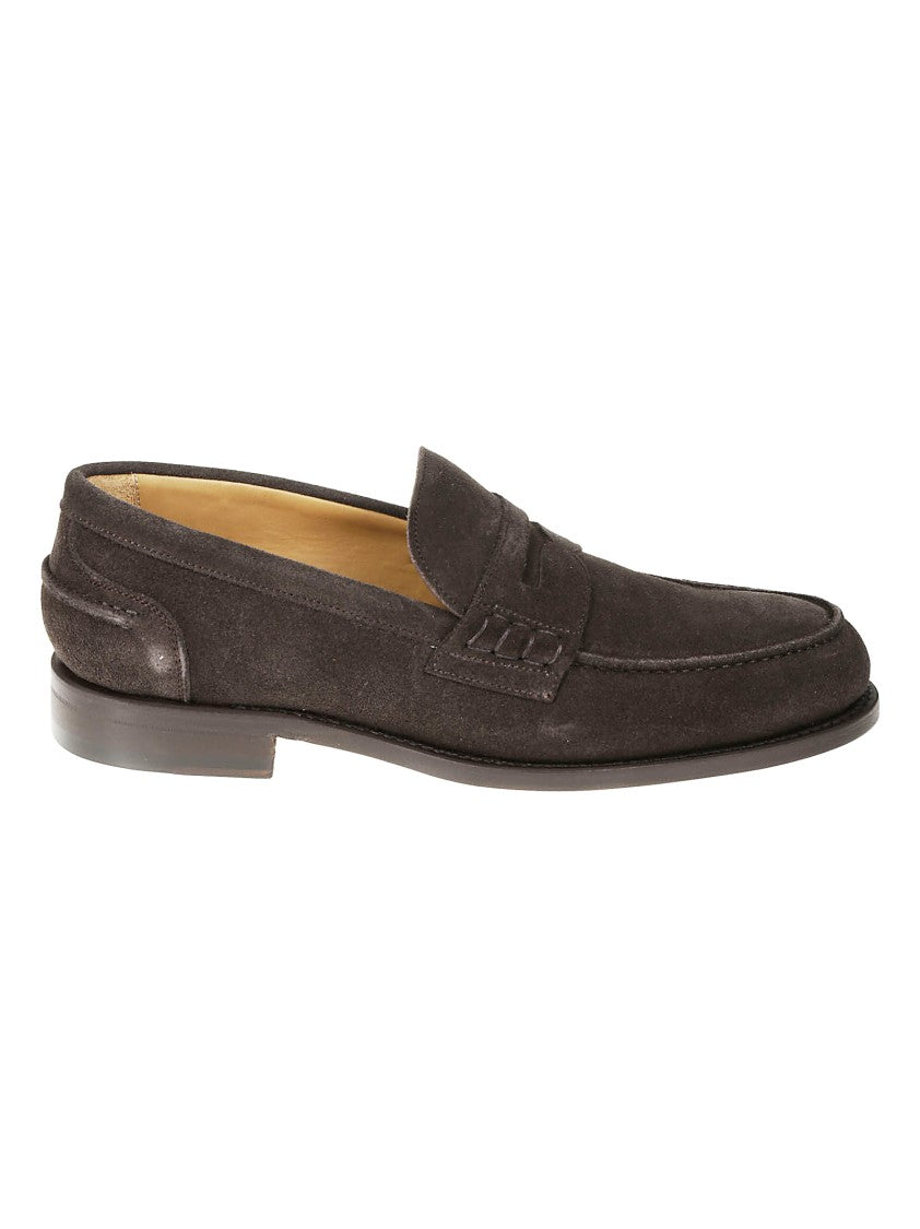 Berwick Moccasin Loafer In Dark Brown Suede