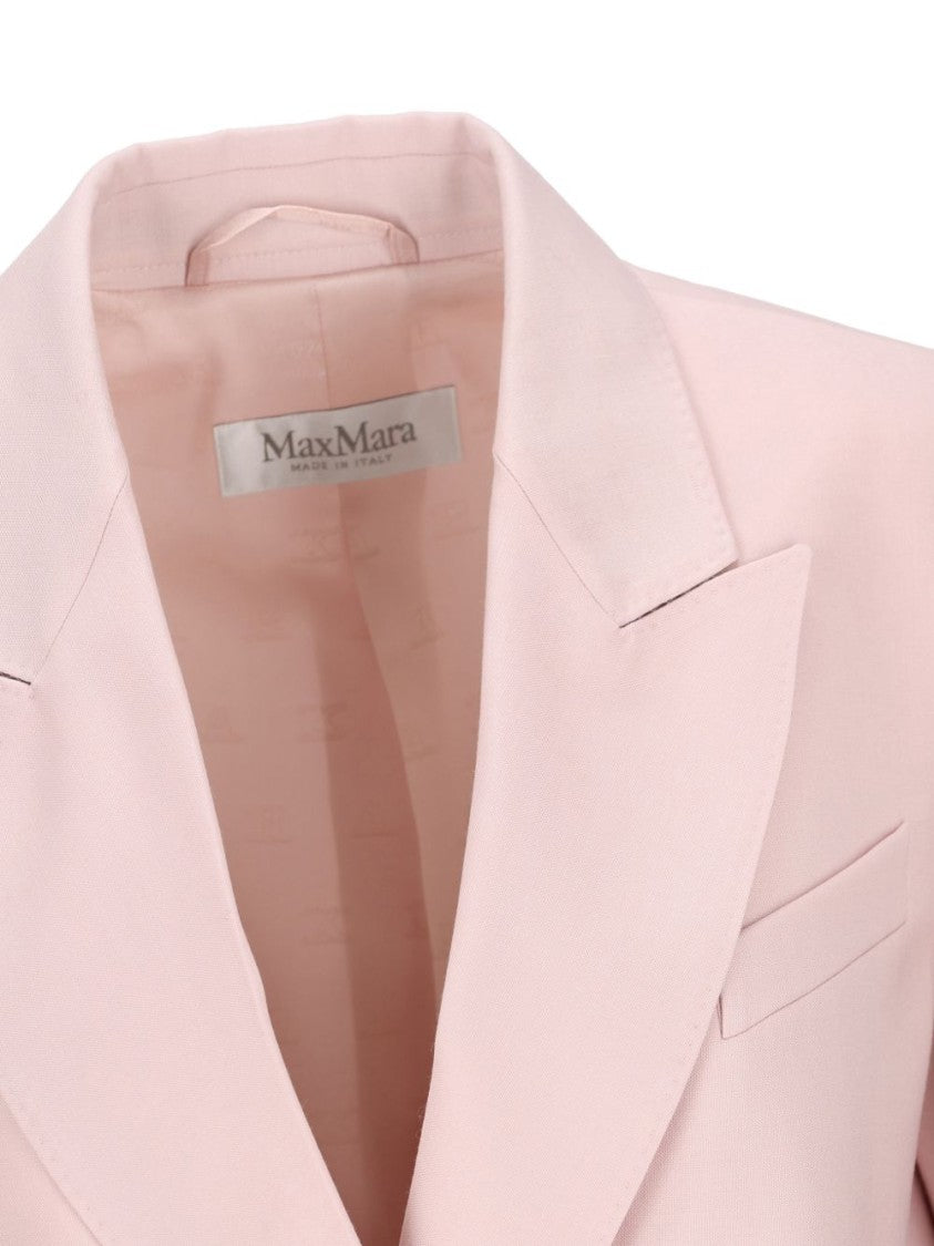 Max Mara Double-Breasted Wool, Mohair And Silk Blazer