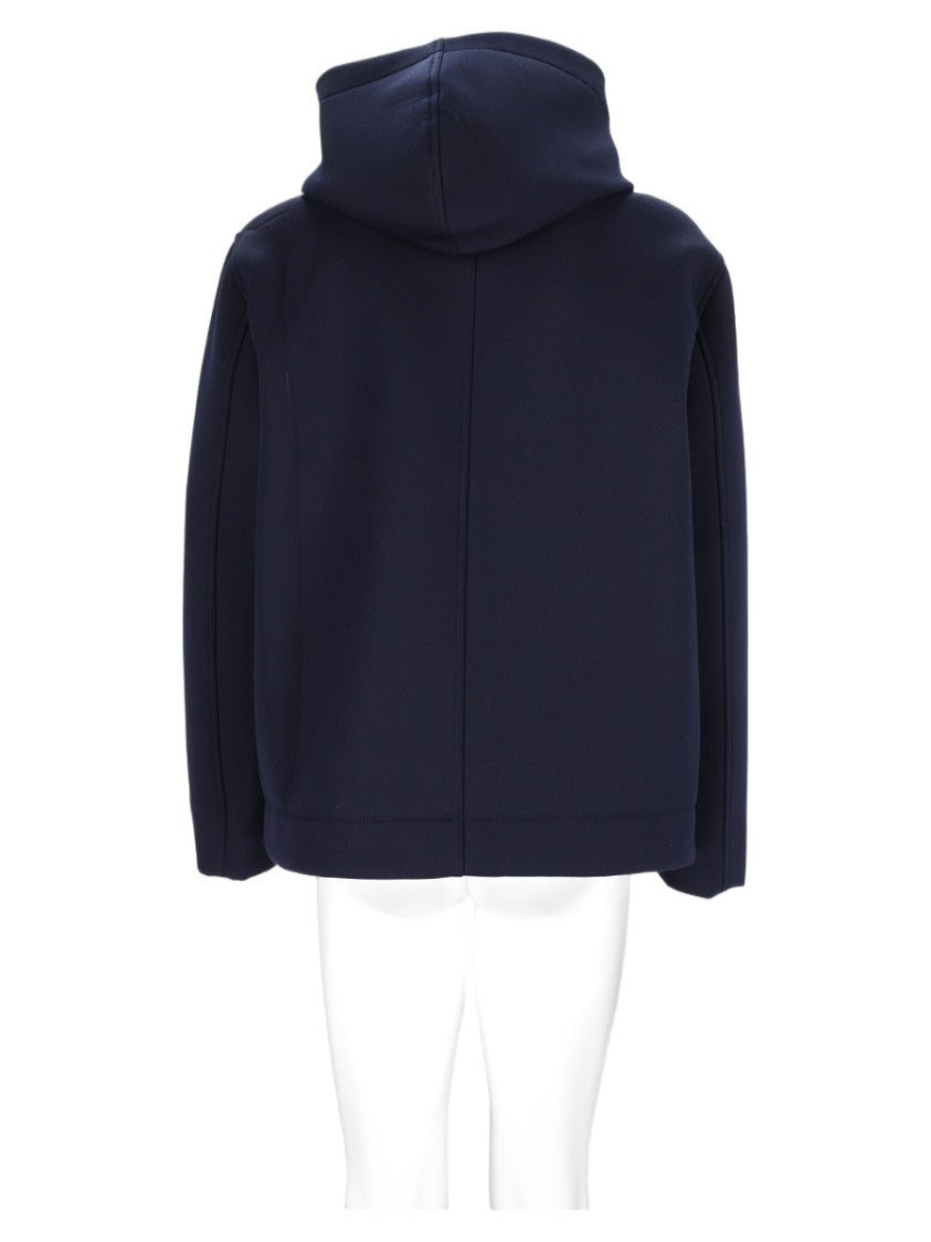 Paolo Pecora Milano Hooded Zipper Boxy Polyester-Blend Jacket