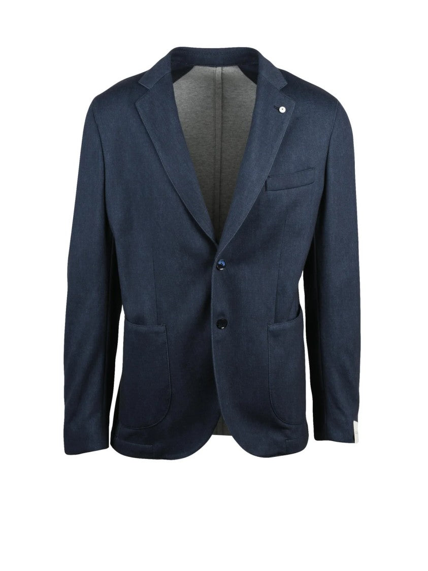 L.B.M. 1911 Rounded Jacket With Notch Lapels And Button Closure