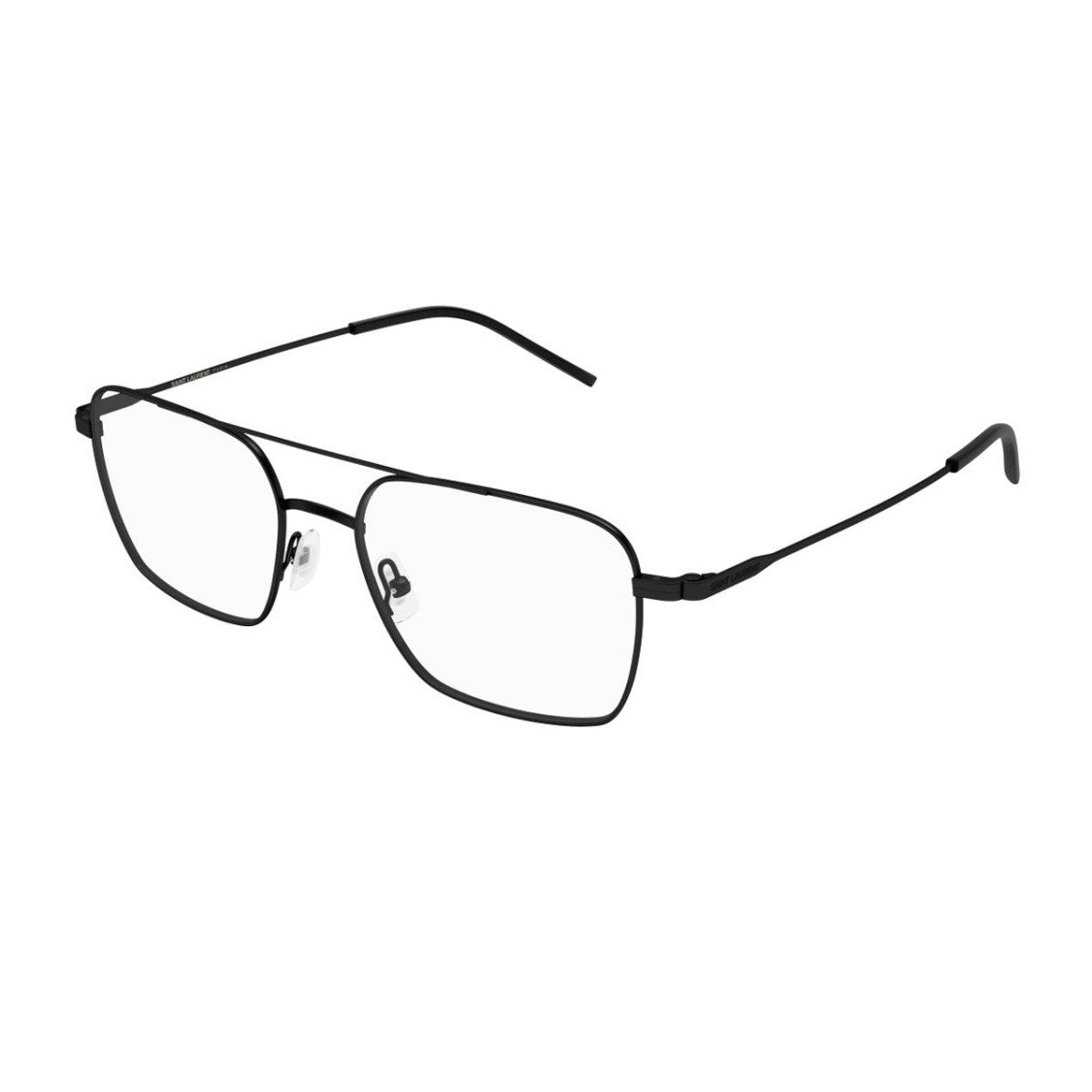 Saint Laurent Slim Black Metal Sl 888 Sunglasses With Engraved Logo
