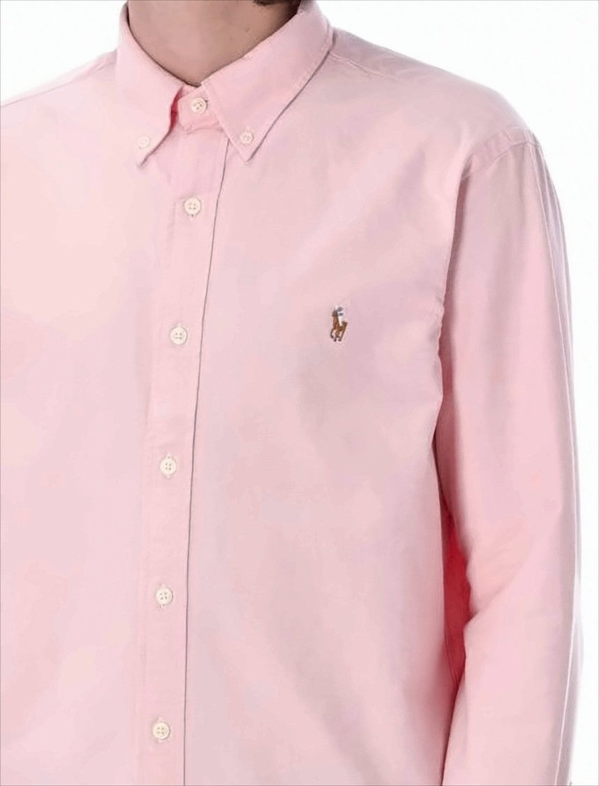 Polo Ralph Lauren Soft Pink Long-Sleeve Button-Down Shirt With Relaxed Fit