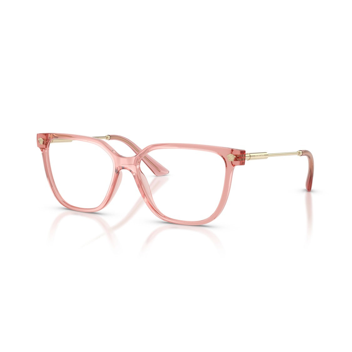 Versace 0Ve3388u Translucent Pink Square Frame Eyeglasses