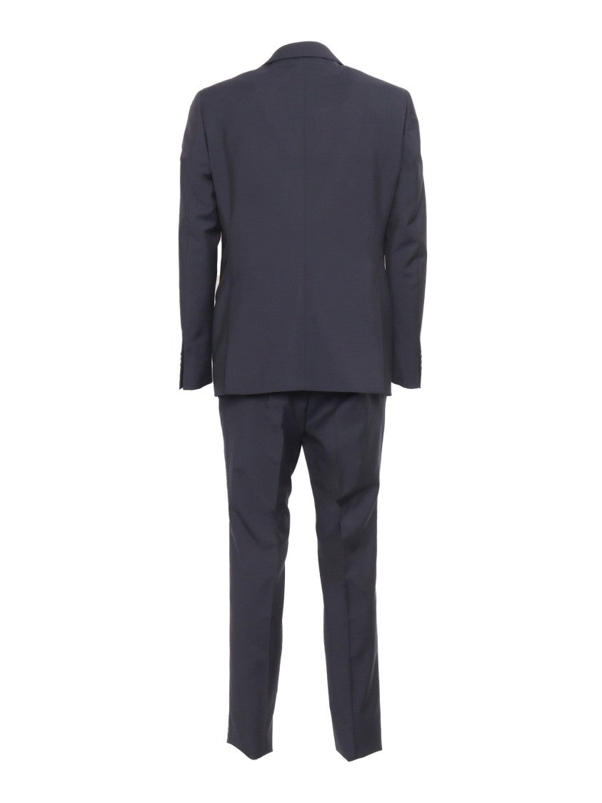 Luigi Bianchi Tailored Black Suit With Notch Lapel