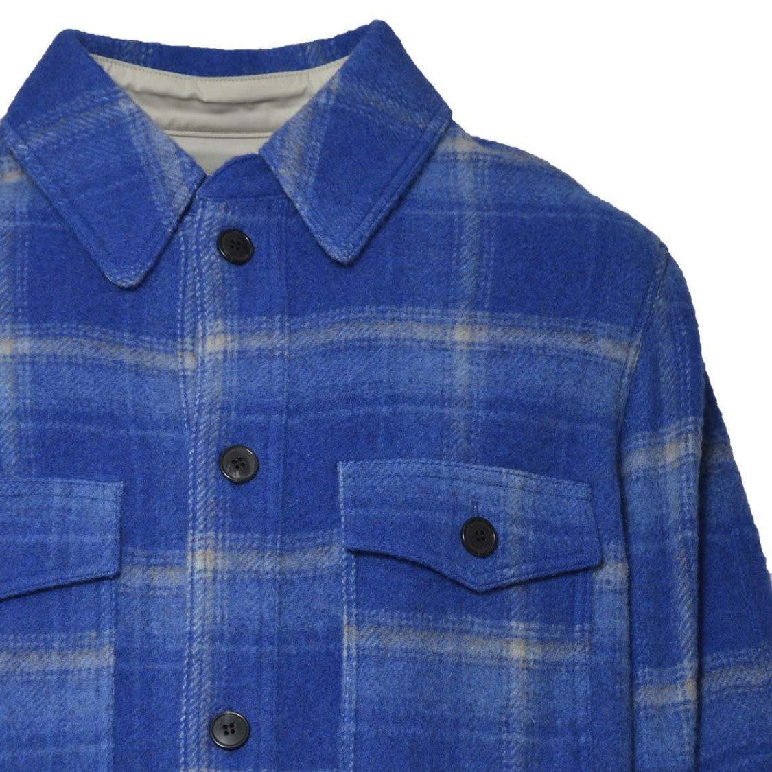 Isabel Marant Gervon Blue Check Wool Jacket