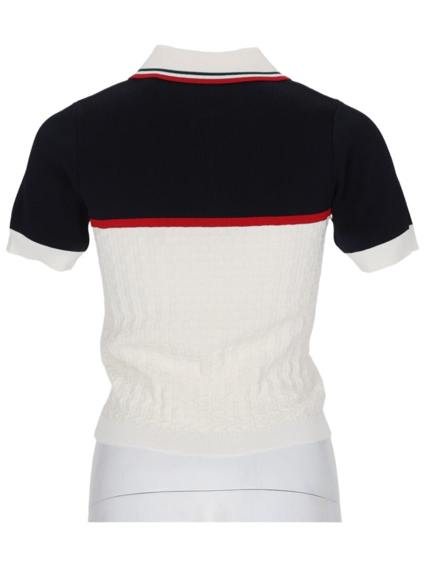 Casablanca Tennis Color-Blocked Viscose-Blend Polo Shirt