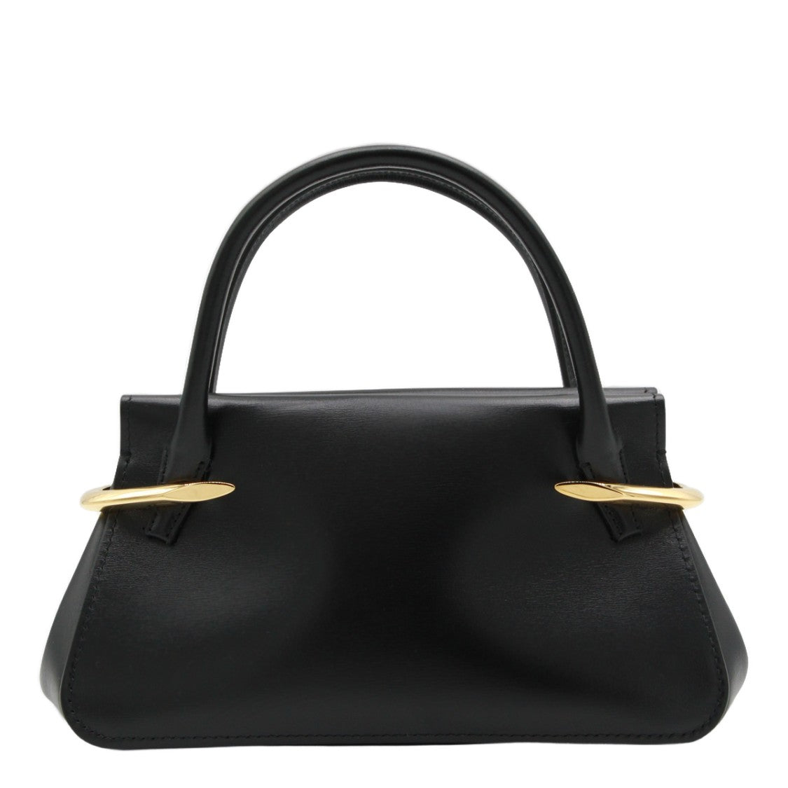 Givenchy Structured Black Handbag With Gold-Tone Accents