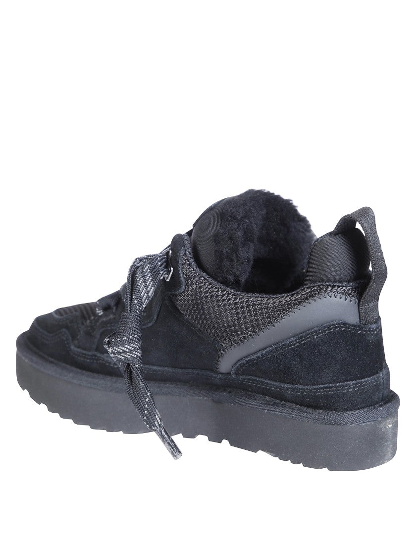 Ugg Lowmel Suede Fur-Lined Low-Top Sneakers