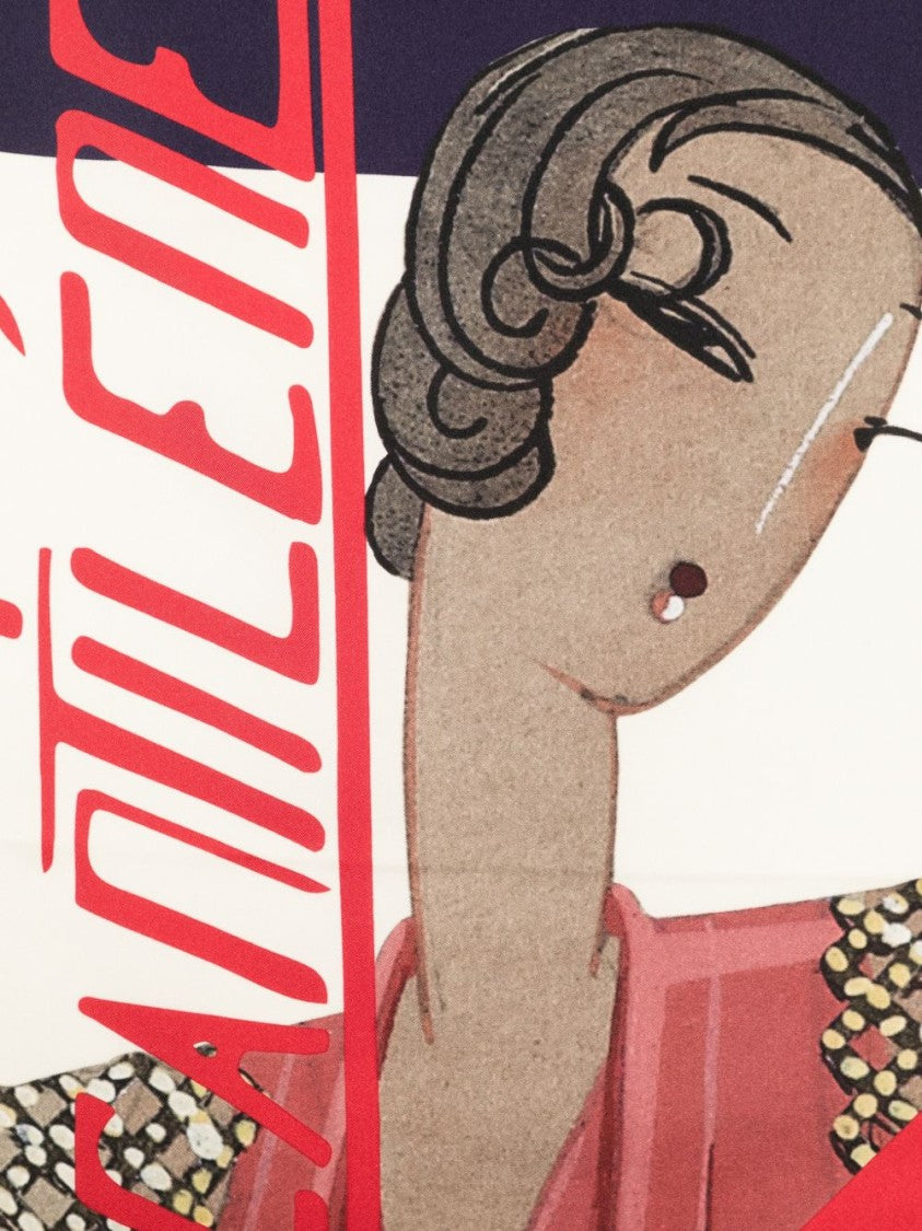 Lanvin Square Silk Scarf With Bold Graphic Print