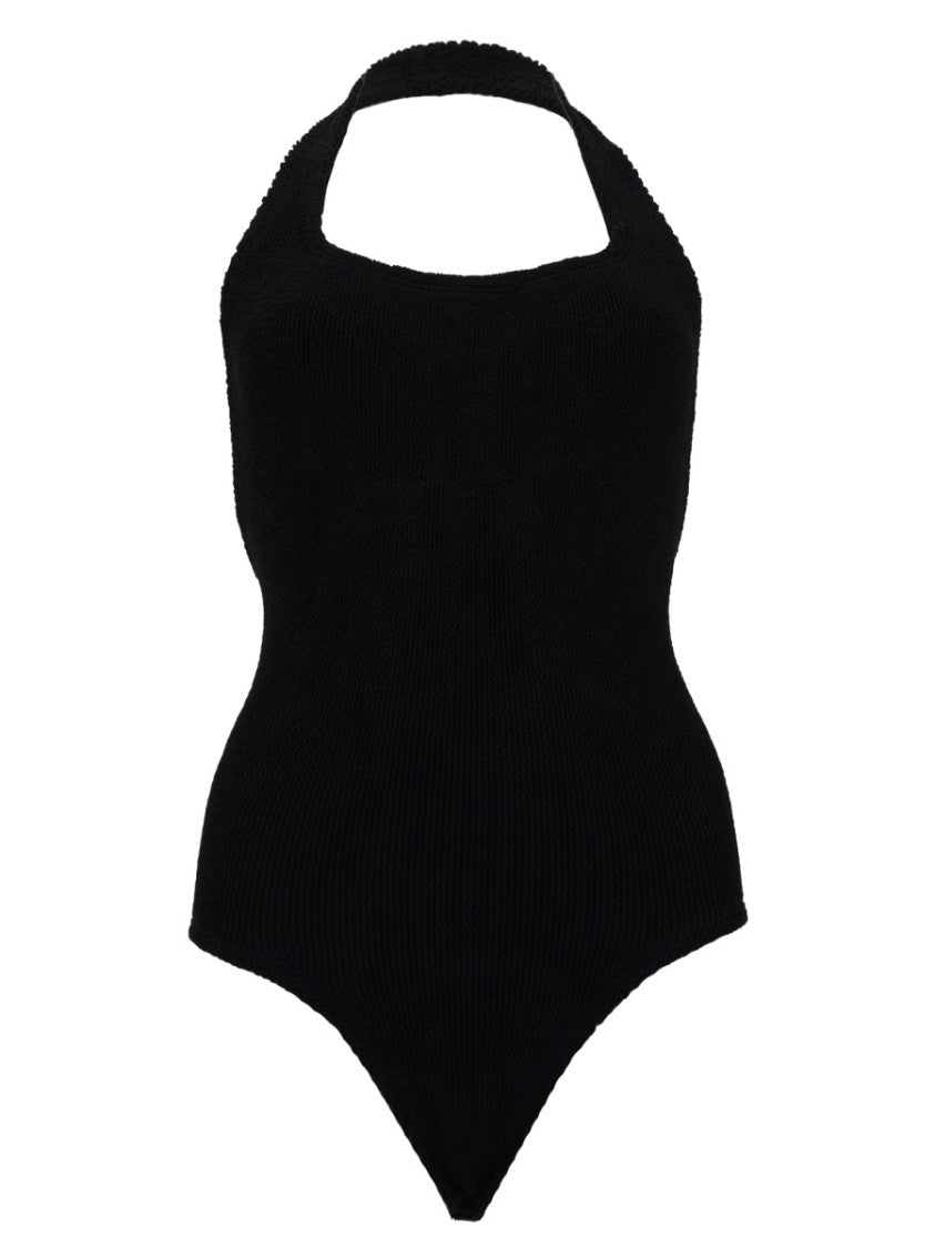 Hunza G Sandy Swim Textured Halter Swimsuit