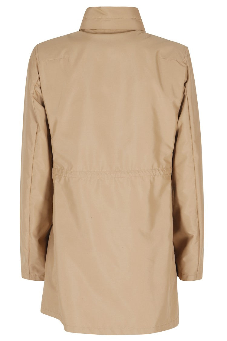 Fay Cappuccino New Virginia High-Neck Drawstring Polyester Jacket