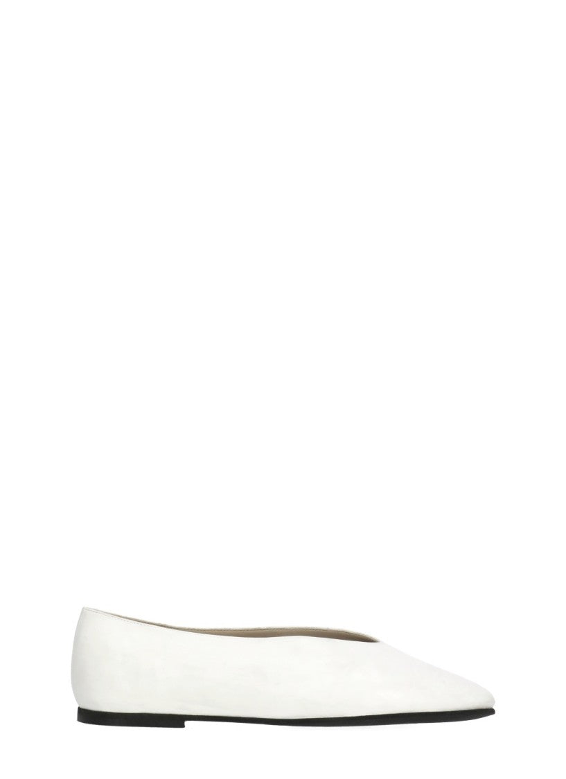 Poeve Ivory Porto Leather Flats