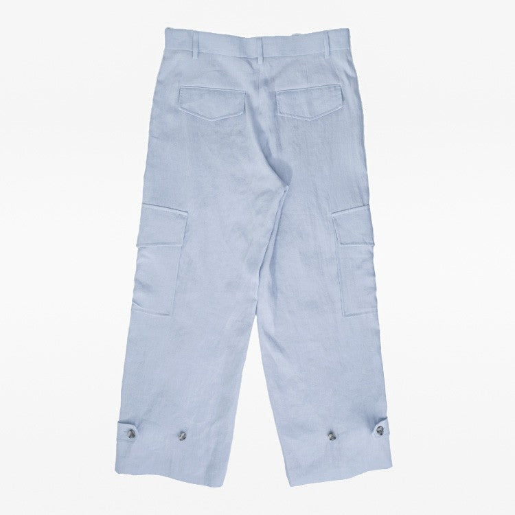 Paul Smith Relaxed-Fit Wide Leg Linen Cargo Trousers