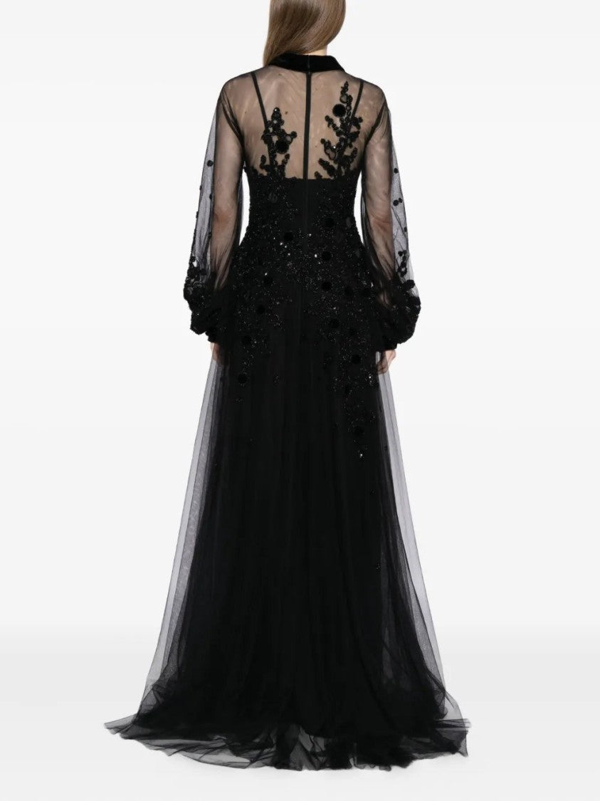 Saiid Kobeisy Embroidered Tulle Dress