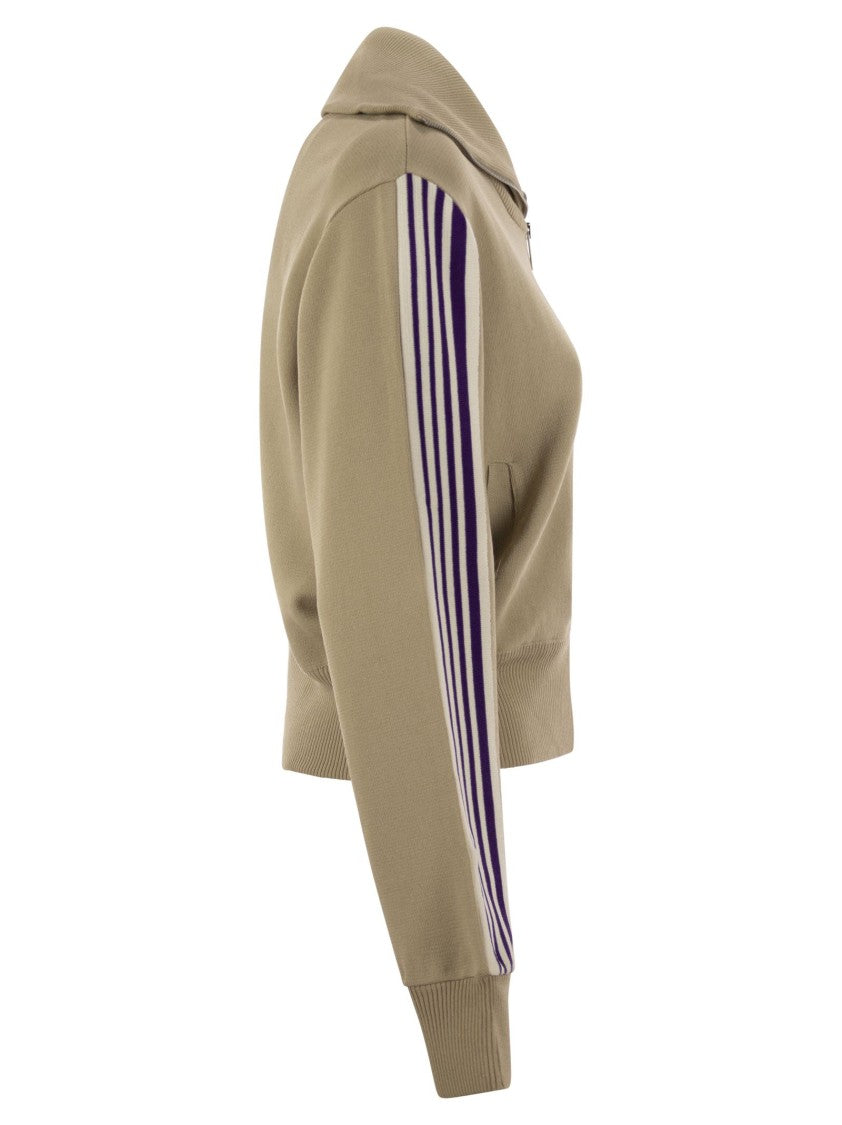 Autry Knitted Tennis-Style Zip Sweatshirt