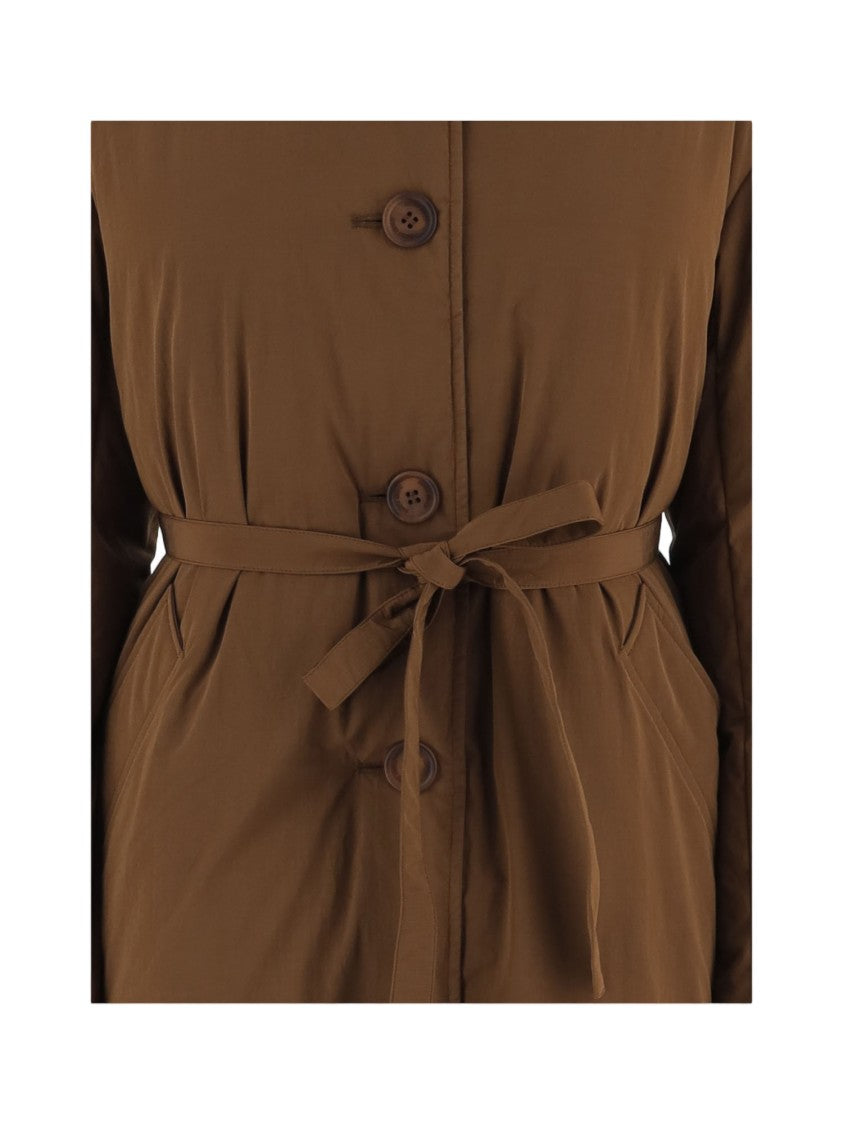 Ienki Ienki Lungo Velar Coat With Down Insulation And Removable Belt