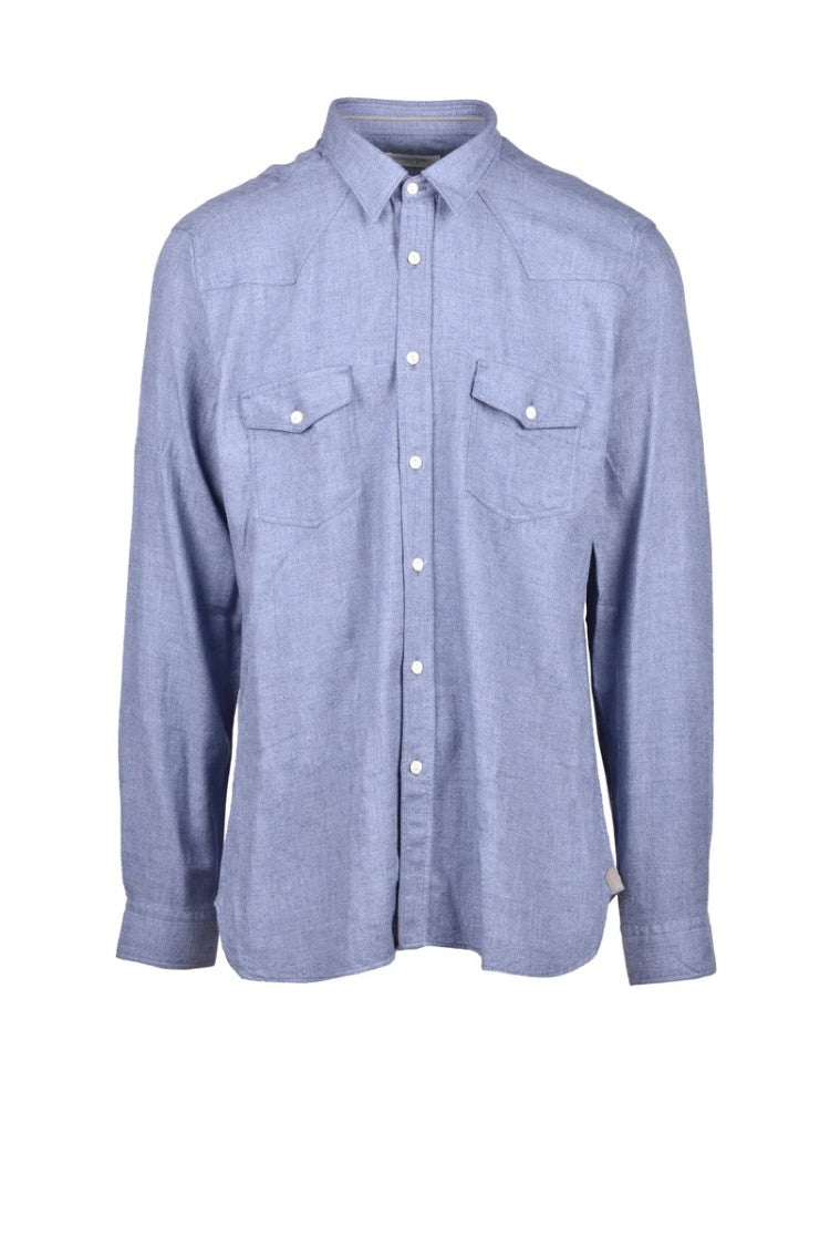 Tintoria Mattei 954 Light Blue Modal/Merino Wool Shirt