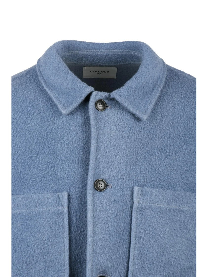 Circolo 1901 Blue Virgin Wool-Blend Jacket