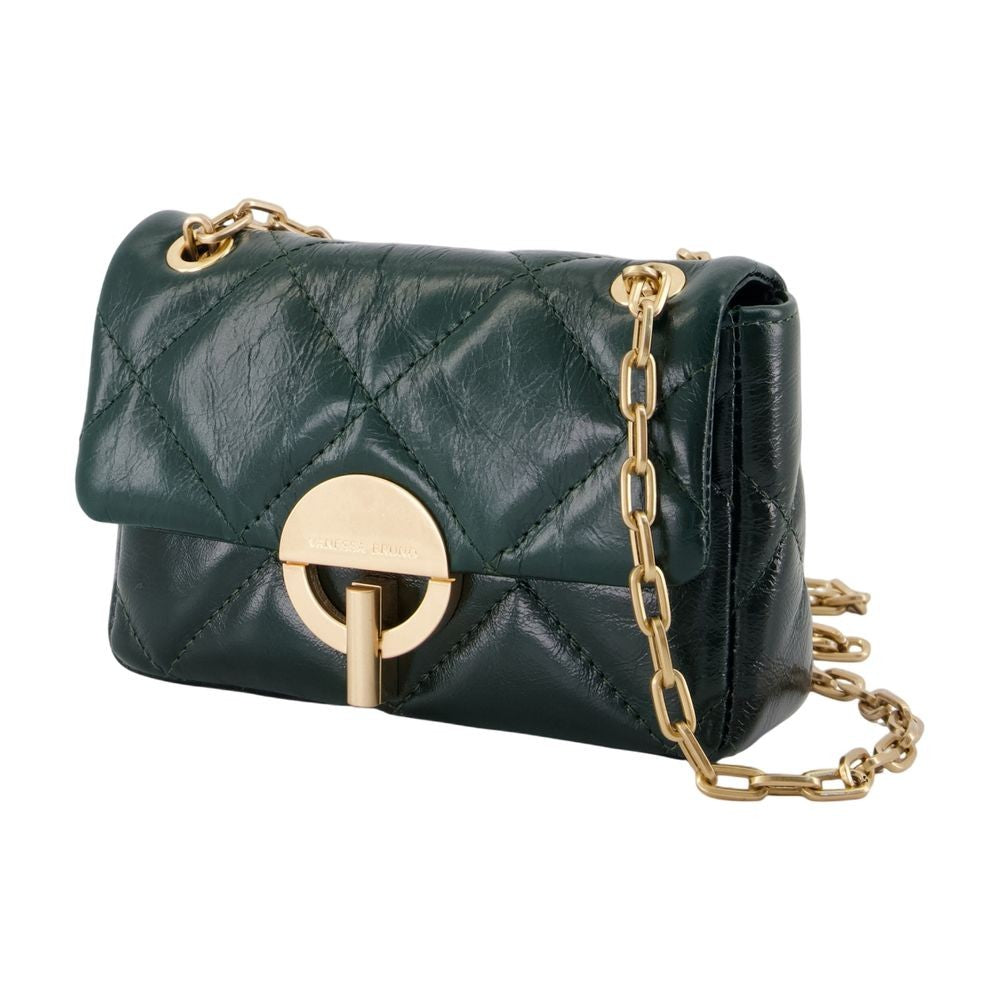 Vanessa Bruno Nano Moon Wallet On Chain - Leather - Green