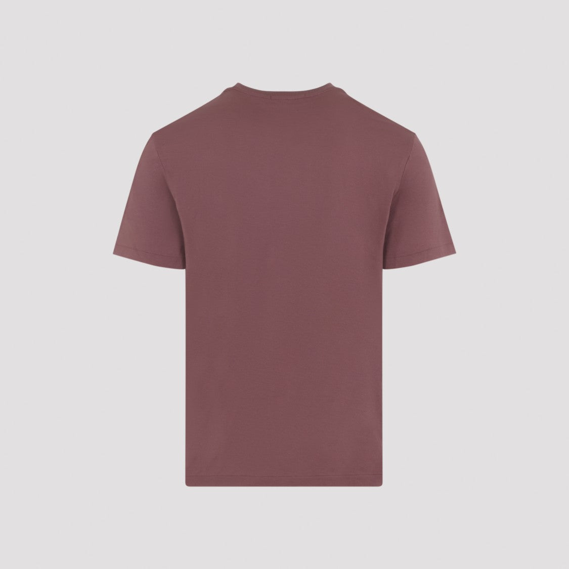 Ralph Lauren X Purple Label Pure Red Wood Cotton T-Shirt With Tonal Stitching