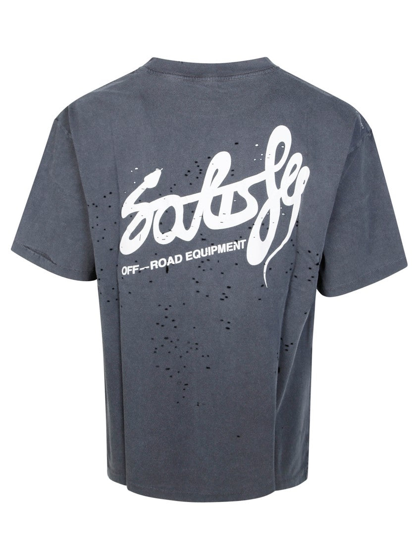 Satisfy Mothtech Boxy Printed Distressed T-Shirt