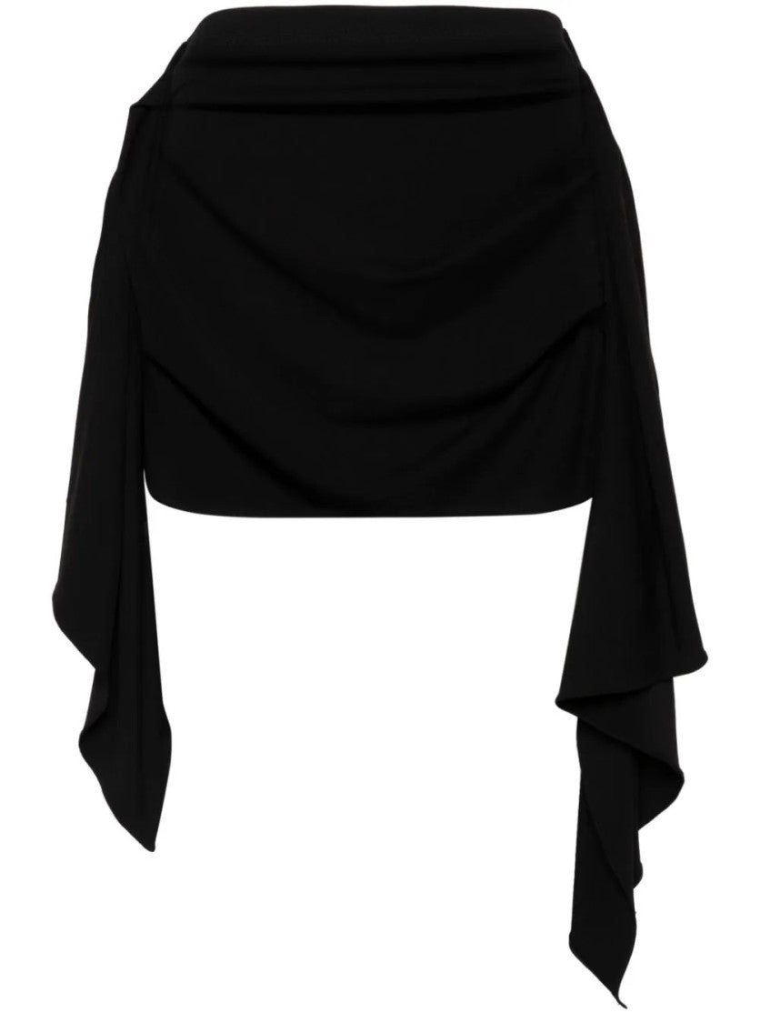 The Attico Black Acetat/Poyamide Mini Skirt