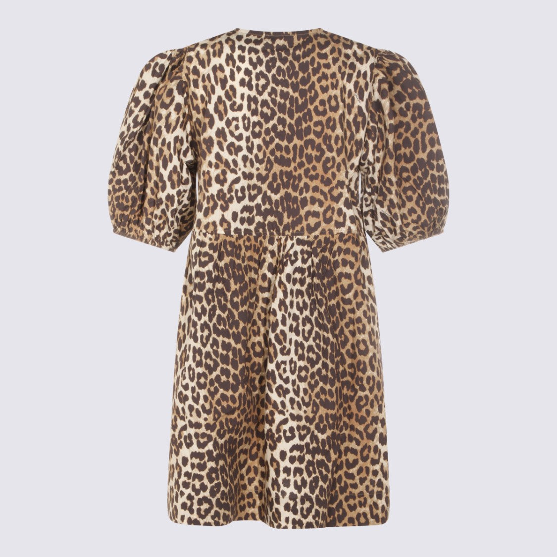 Ganni Leopard Cotton Dress
