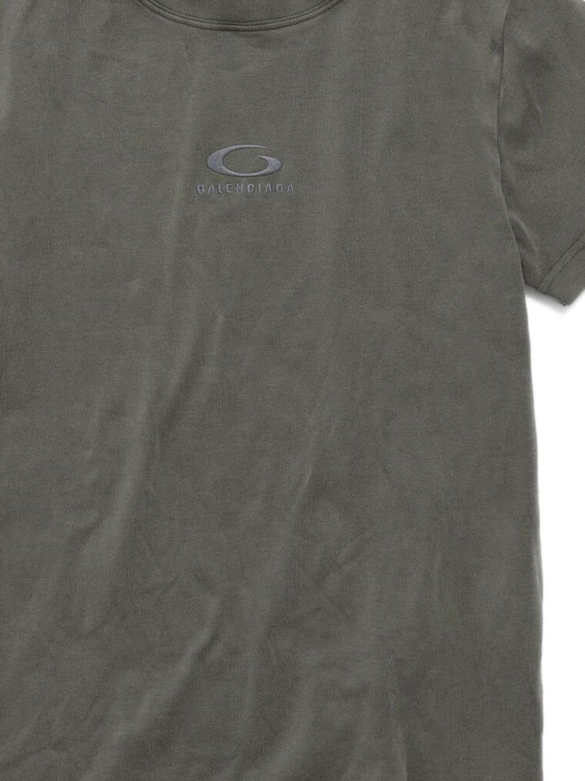 Balenciaga Washed Grey Cotton T-Shirt