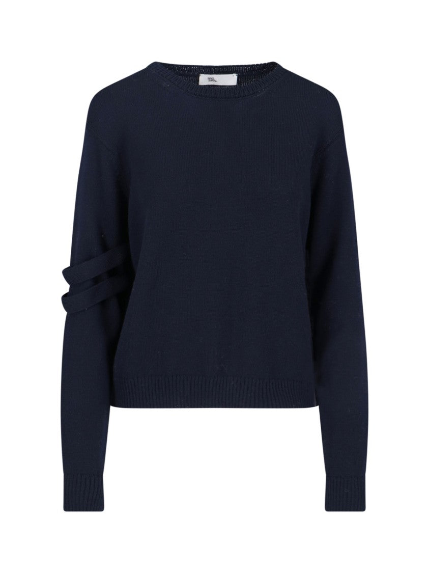 Sibel Saral Double Strap Detail Sweater With Cropped Fit