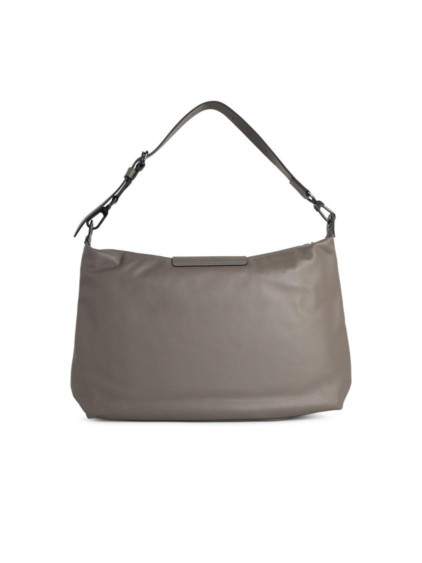 Longchamp 'Xl Le Pliage Xtra' Dove Grey Leather Hobo Bag