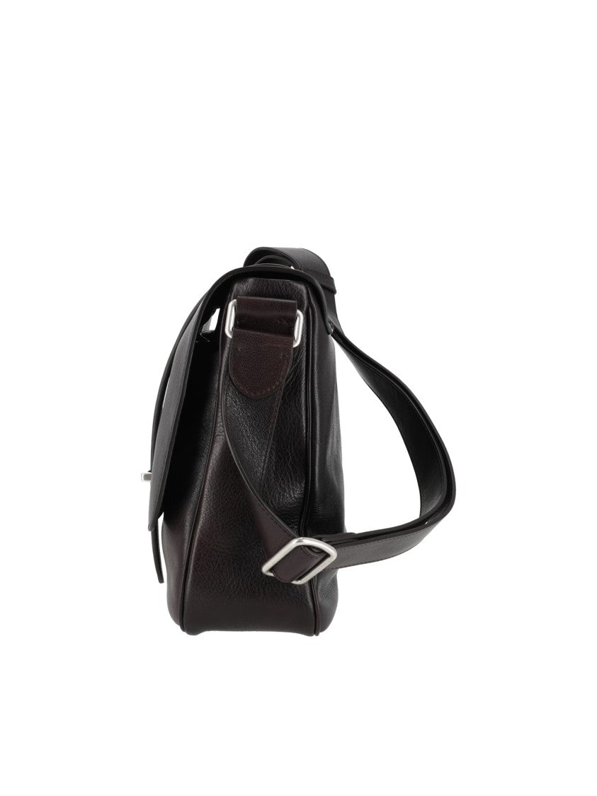 Claudio Orciani Black M Jones Lagoon Calf Leather Messenger Bag
