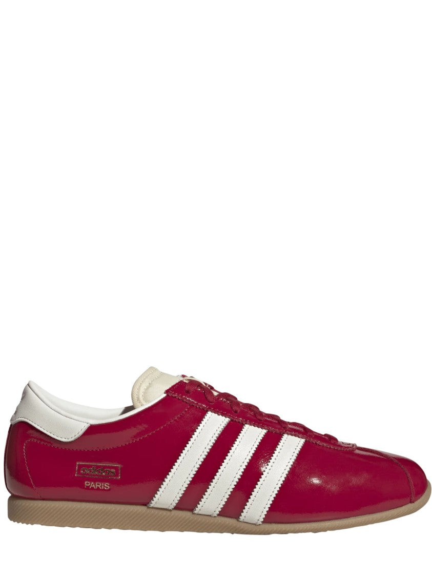 Adidas Glossy Red Sneakers With Contrasting Details