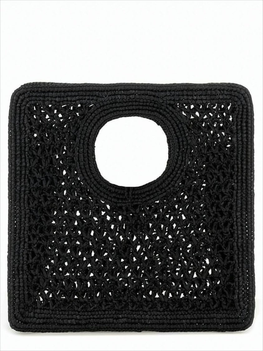 Jacquemus Intricately Woven Raffia Tote Bag With Cut-Out Handle