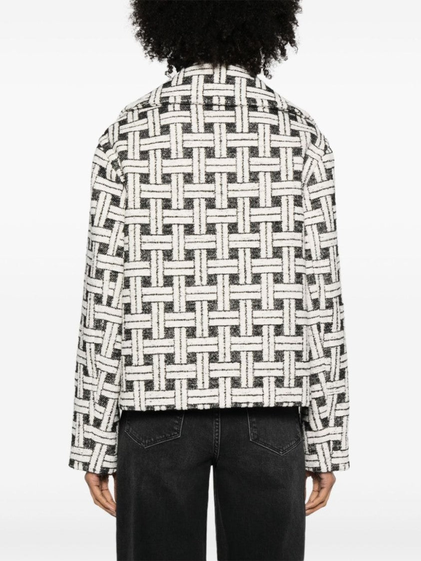 Kenzo Check Pattern Double-Breasted Jacket