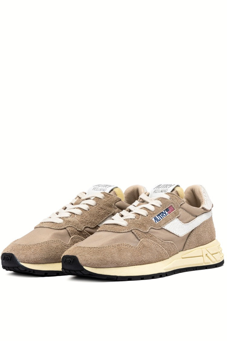 Autry Reelwind Hazelnut Nylon And Suede Running Shoes