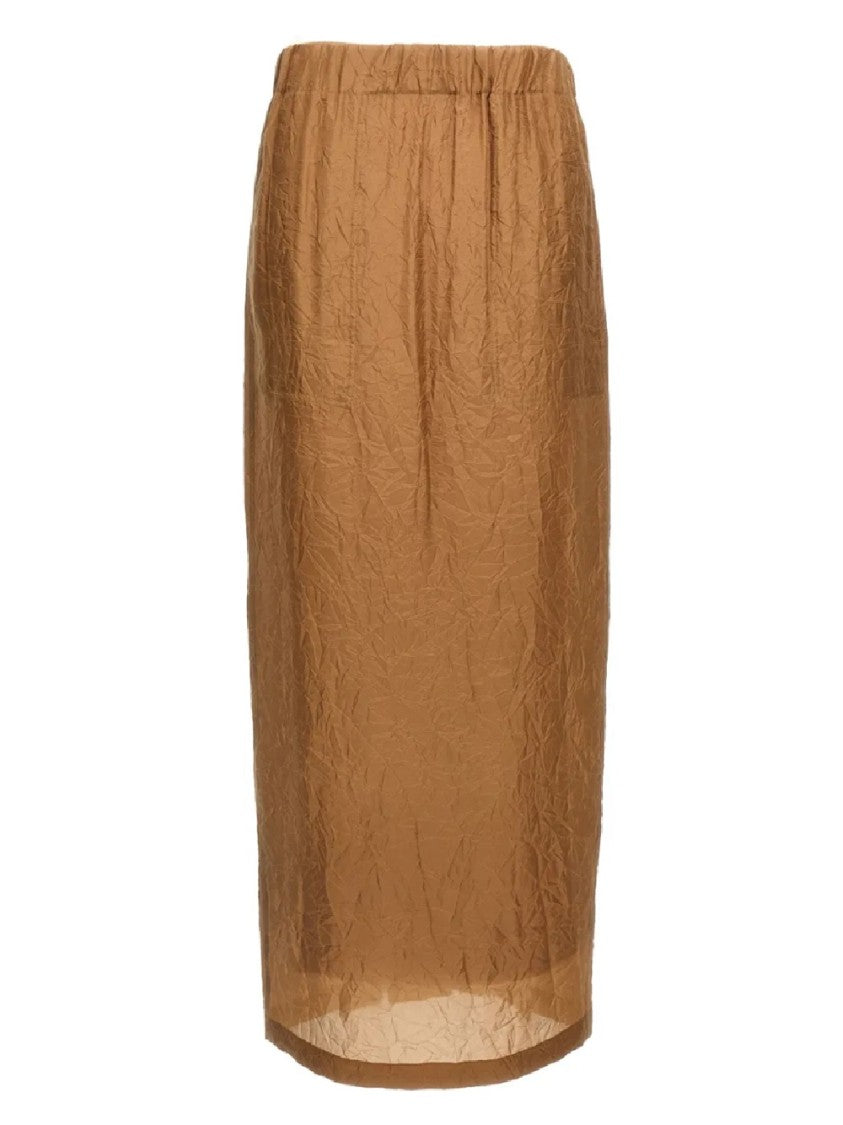 Max Mara Aerosio1234 Crinkled Mid-Calf Skirt