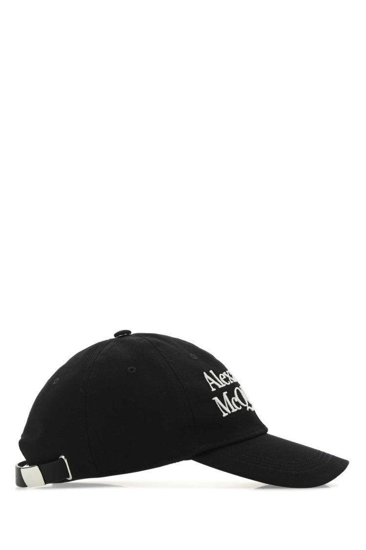 Alexander Mcqueen Black Cotton Hat