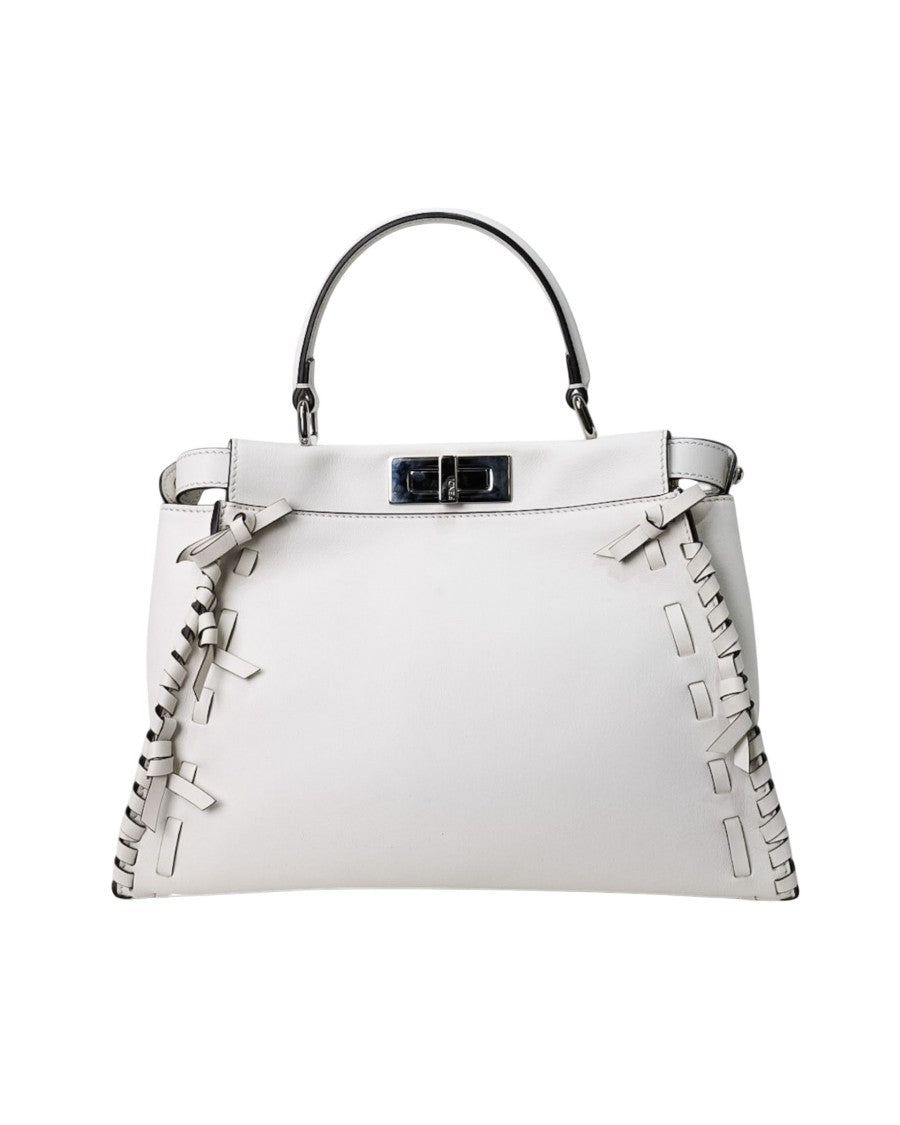 Fendi Peekaboo Medium Bow White