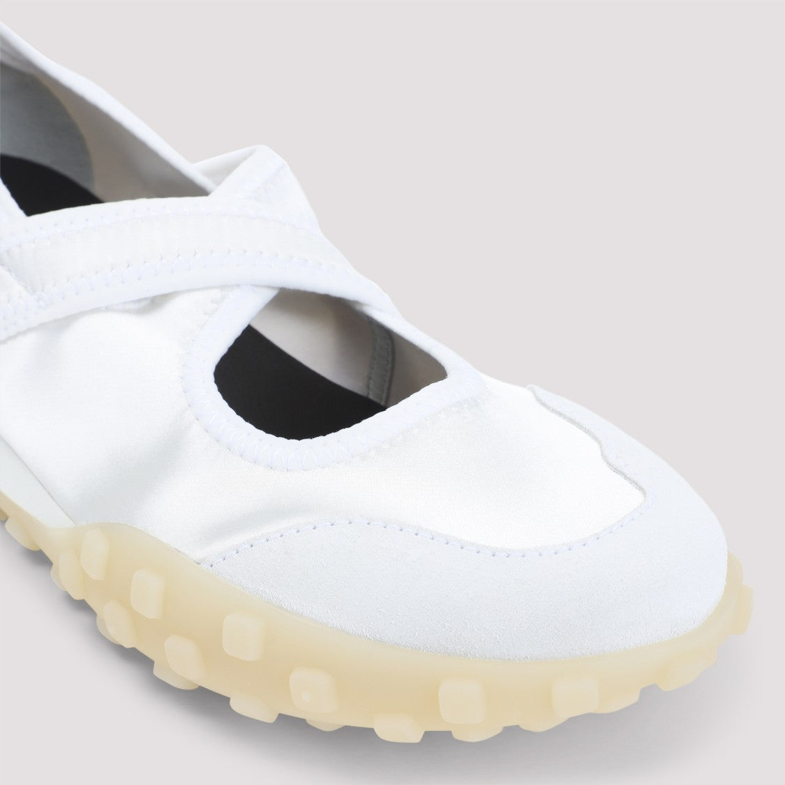 Jil Sander Moon White Polyamide Ballerinas