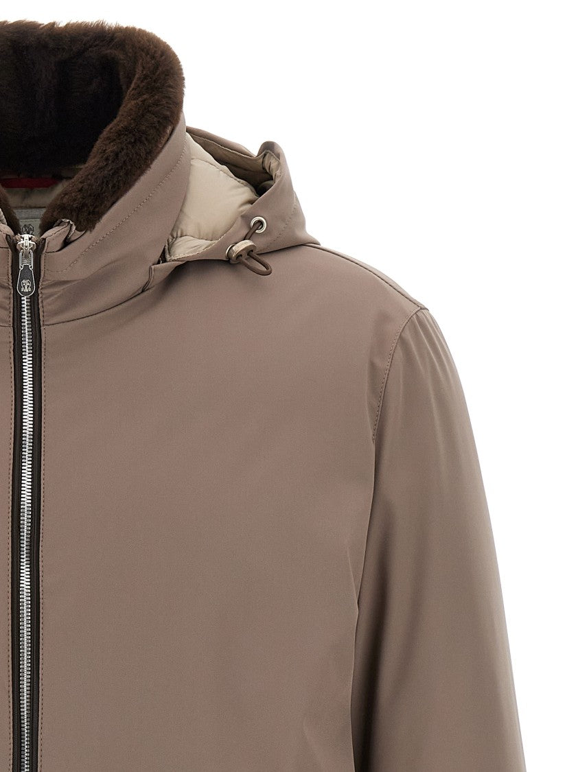 Brunello Cucinelli Sherling Neck Bomber Jacket