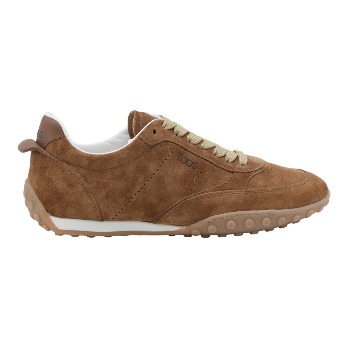 Tod's Suede Sneakers With Textured Rubber Sole