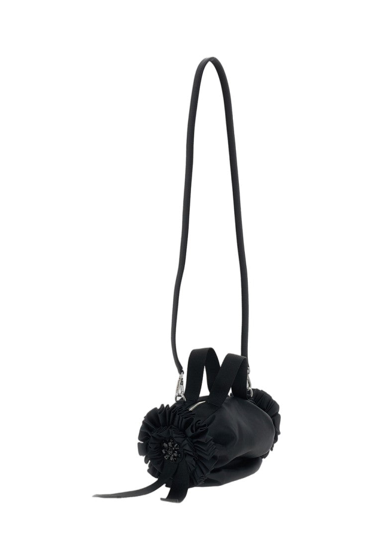 Simone Rocha Mini Top-Handle Bag With Ribbon Details And Beaded Embroidery