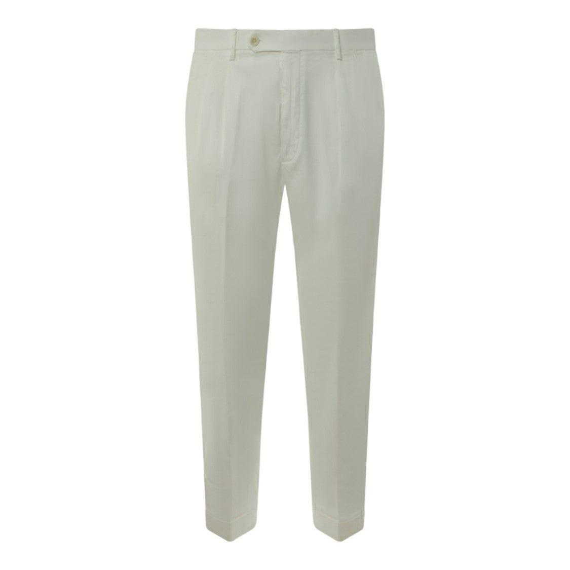 Gta Il Pantalone Tailored White Trousers With Flat Front And Streamlined Silhouette