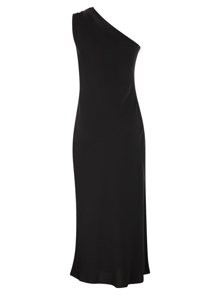 Max Mara Mseentrata - One-Shoulder Dress In Shiny Satin