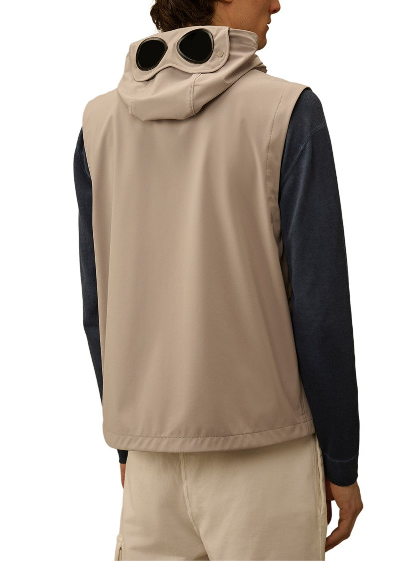C.P. Company Sleeveless Gilet With High Collar And Built-In Goggles